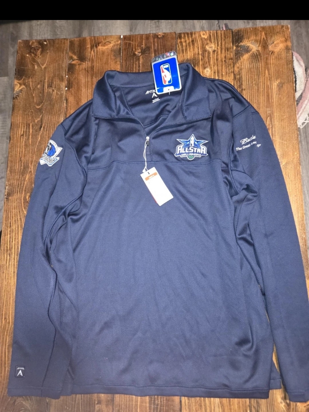 NBA Navy Quarter-Zip Pullover with All-Star Patch Dallas diamondbacks